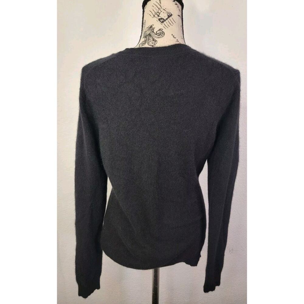 Charter Club Luxury Sweater Womens Medium 100% Cashmere V Neck Black - Picture 5 of 9